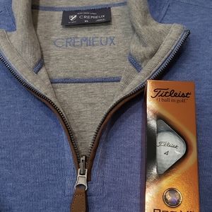Daniel Cremieax reversible 1/4 zip pullover.